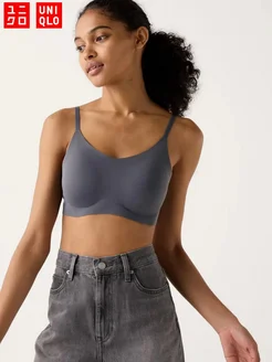Бесшовный бюстгальтер Relax с U-образным вырезом 07 Gray Uniqlo 296506827 купить за 5 302 ₽ в интернет-магазине Wildberries